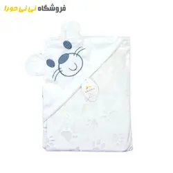 مشاهده و خرید پتو دور پیچ مخمل طرح رد پا | سیسمونی نی نی حورا