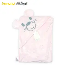 مشاهده و خرید پتو دور پیچ مخمل طرح رد پا | سیسمونی نی نی حورا