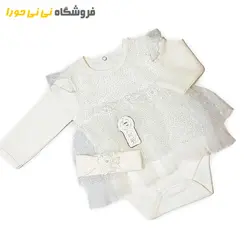 مشاهده و خرید زیر دکمه مجلسی تور دار | سیسمونی نی نی حورا