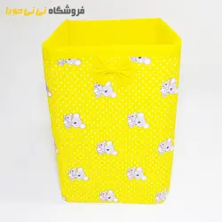 مشاهده و خرید سبد مربع پارچه لوازم کودک | سیسمونی نی نی حورا