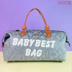 ساک چرم لوازم نوزاد با (طرح مامی بگ) - فروشگاه نی نی حورا