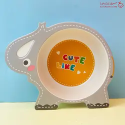 ظروف پنج تیکه بامبو خارجی با طرح فیل - فروشگاه نی نی حورا