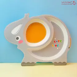 ظروف پنج تیکه بامبو خارجی با طرح فیل - فروشگاه نی نی حورا