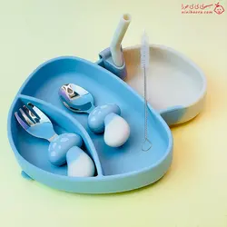 ظروف پنج تیکه سیلیکونی با طرح قارچ - فروشگاه نی نی حورا