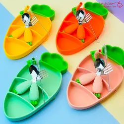 ظروف پنج تیکه سیلیکونی با طرح هویچ - فروشگاه نی نی حورا