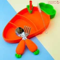 ظروف پنج تیکه سیلیکونی با طرح هویچ - فروشگاه نی نی حورا