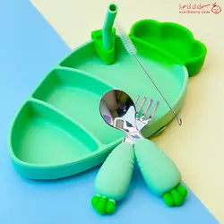 ظروف پنج تیکه سیلیکونی با طرح هویچ - فروشگاه نی نی حورا