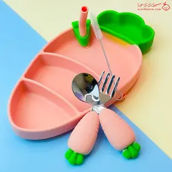 ظروف پنج تیکه سیلیکونی با طرح هویچ - فروشگاه نی نی حورا