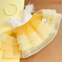 لباس عروس بچگانه طرح شکوفه همراه با تل - فروشگاه نی نی حورا