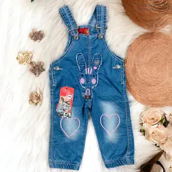 شلوار پیشبندی لی دخترانه طرح خرگوش - فروشگاه نی نی حورا