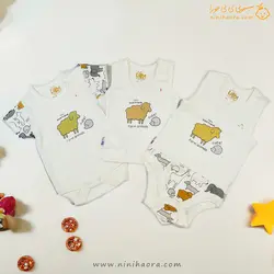 زیردکمه رکابی سایز کوچک پنبه طرح حیوانات - فروشگاه نی نی حورا