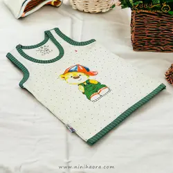 رکابی پنبه طرح خرس کلاه دار - فروشگاه نی نی حورا