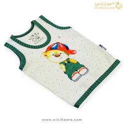 رکابی پنبه طرح خرسی کلاه دار - فروشگاه نی نی حورا