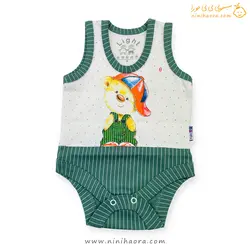 زیردکمه رکابی پنبه طرح خرسی  - فروشگاه نی نی حورا