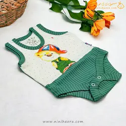 زیردکمه رکابی پنبه طرح خرسی  - فروشگاه نی نی حورا