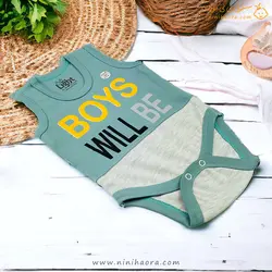 زیردکمه رکابی پنبه با طرح Boys - فروشگاه نی نی حورا