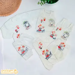 رکابی نخی با طرح خرس و قایق - فروشگاه نی نی حورا