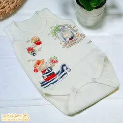 زیردکمه رکابی نخی طرح خرس و قایق - فروشگاه نی نی حورا