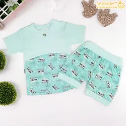بلوزو شورت نوزادی پنبه طرح پری و راکن - فروشگاه نی نی حورا