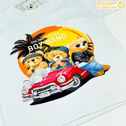 خرید تیشرت و شورت لی طرح خرس تدی|سایزبندی|نی نی حورا