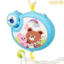 خرید آویز تخت کودک موزیکال خارجی طرح خرس|رنگ بندی|نی نی حورا