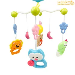 خرید آویز تخت کودک موزیکال خارجی طرح خرس|رنگ بندی|نی نی حورا