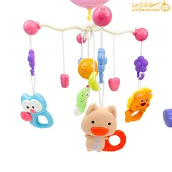 خرید آویز تخت کودک موزیکال خارجی طرح خرس|رنگ بندی|نی نی حورا