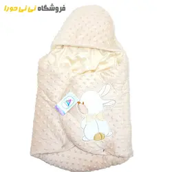 مشاهده و خرید قنداق فرنگی مخمل حبابی طرح خرگوش - فروشگاه نی نی حورا