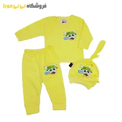 مشاهده و خرید ست سه تیکه بیمارستانی کلاه دار - فروشگاه نی نی حورا
