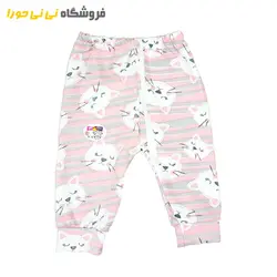 مشاهده و خرید شلوار چاپی نخ و ملانژ طرح گربه - فروشگاه نی نی حورا