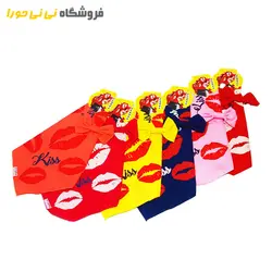 مشاهده و خرید دستمال سر طرح لب و طرح دختر و پروانه - فروشگاه نی نی حورا