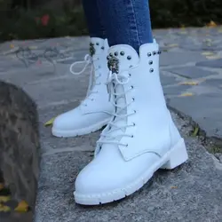 کفش نیم بوت دخترانه سفید