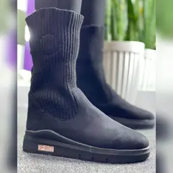 نیم بوت بافتنی ساقدار