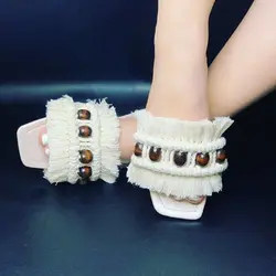 صندل مکرومه مهره ای