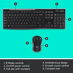 کیبورد و ماوس بی سیم لاجیتک مدل Logitech MK270 Wireless