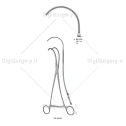 كلمپ عروقی دبیكی, 25.5 سانت, شیار موازی, دسته طلایی
