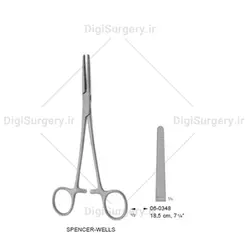 پنس هموستاتیك اسپنسرولز, 18.5سانت, مستقیم