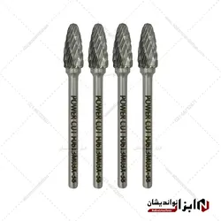 فرز فرم مینیاتوری مدل کله قندی F سایز 6 دنباله 3 برند پاور کات