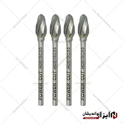 فرز فرم مینیاتوری آلومینیوم مدل تخم مرغی H سایز 6 برند پاور کات - ابزار نو اندیشان