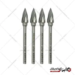 فرز فرم مینیاتوری آلومینیوم مدل مخروطی G سایز 6 برند پاور کات - ابزار نو اندیشان