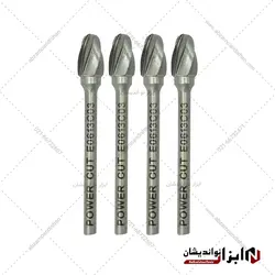 فرز فرم مینیاتوری آلومینیوم مدل بیضی E سایز 6 برند پاور کات - ابزار نو اندیشان