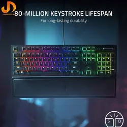 کیبورد مخصوص بازی ریزر مدلRAZER Keyboard Blackwidow V3 GreenSwitch (گارانتی 18 ماهه ایستا)