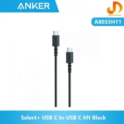 کابل شارژ سریع USB-C انکر Anker Powerline Select+ USB-C to USB-C Cable A8033H11(گارانتی ایستا)