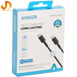 کابل شارژ سریع USB-C انکر Anker Powerline Select+ USB-C to USB-C Cable A8033H11(گارانتی ایستا)