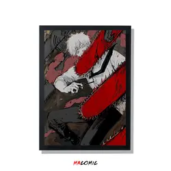 تابلو قاب شیشه ای Chainsaw Man | کد 9 | فروشگاه اینترنتی ماکمیک