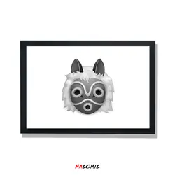 تابلو قاب شیشه ای mononoke | کد 13 | فروشگاه اینترنتی ماکمیک