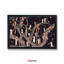 تابلو قاب شیشه ای mononoke | کد 2 | فروشگاه اینترنتی ماکمیک