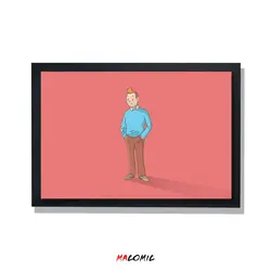 تابلو قاب شیشه ای تن تن | کد 12 | فروشگاه اینترنتی ماکمیک
