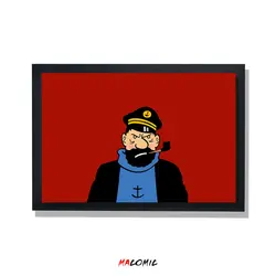 تابلو قاب شیشه ای تن تن | کد 9 | فروشگاه اینترنتی ماکمیک