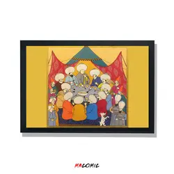 تابلو قاب شیشه ای تن تن | کد 7 | فروشگاه اینترنتی ماکمیک